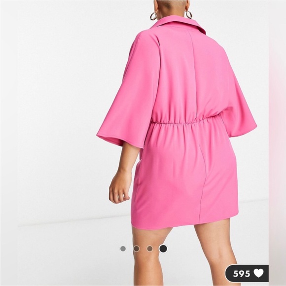 ASOS collared knot mini dress size 14 - Picture 3 of 5
